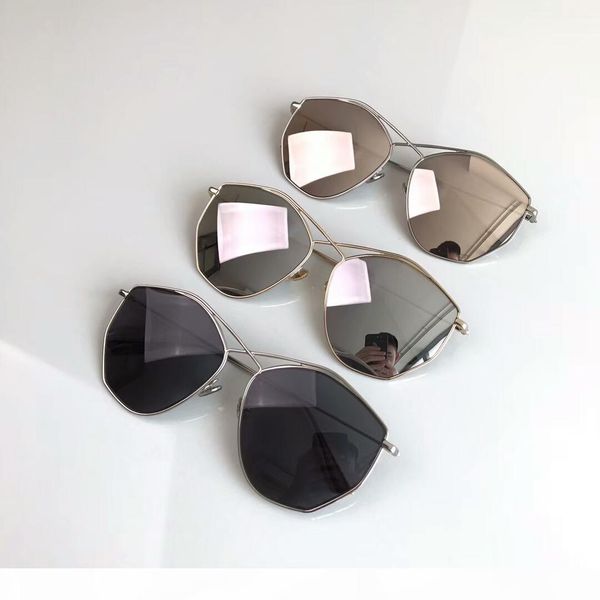 

ladies metal sunglasses silver mirror lens sun glasses designer sunglasses uv400 beach eyewear new with box, White;black