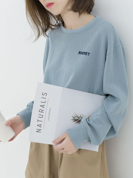 

long sleeve pullover women's sweater thin 2020 new spring korean style student solid color round neck loose hat-pullover sweatertop, Black