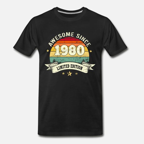 

awesome since 1980 t shirt men character tee shirt plus size 3xl original fitness fashion spring autumn normal shirt