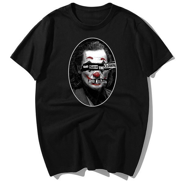 

funny the joker t-shirts god save the clown t-shirt men fashion summer cotton short sleeve t shirt hip hop harajuku streetwear