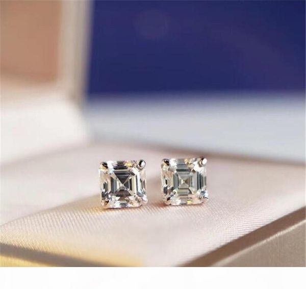 

luxury wedding engagement jewelry stud earrings silver plated material foundation diamond drill stud earrings designer b v ing, Golden