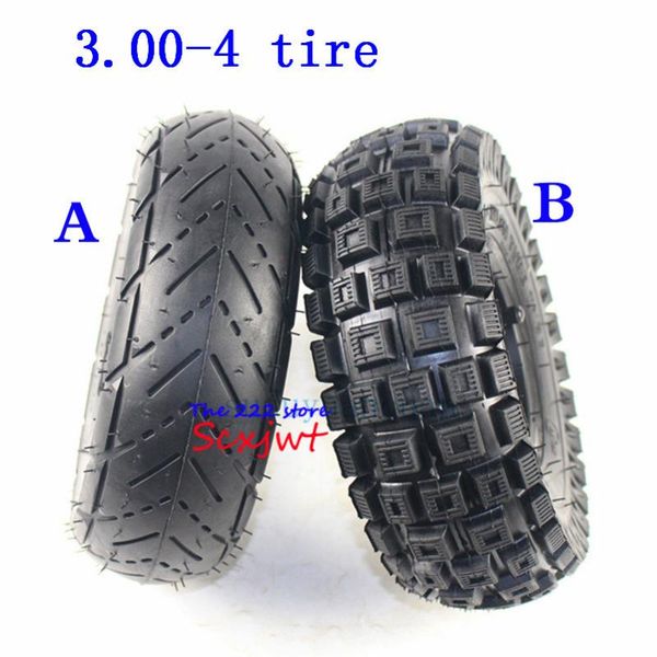 

two options tyres 3.00-4 (10"x3", 260x85) knobby scooter, atv and go kart electric scooter diy tires and tube set