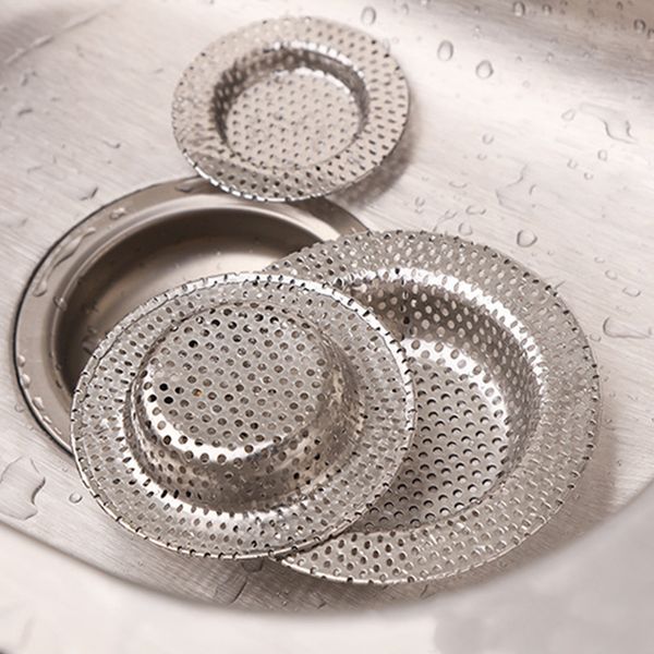 

3pcs/set plug basin kitchen supplies drain catcher stainless steel sink strainer