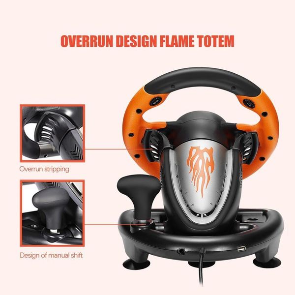 

cgjxspxn v3ii racing game pad 180 degree steering wheel vibration joysticks with foldable pedal for pc ps3 ps4 all -in -one t200520