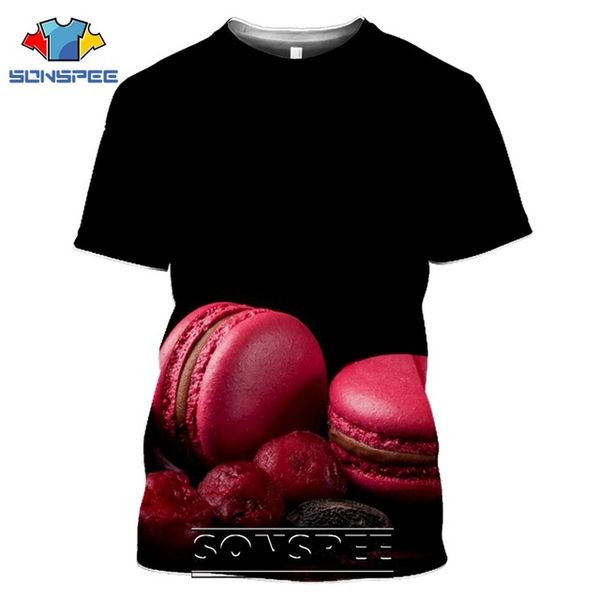 

macarons color sessert 3d print shirts oversized aesthetic anime men clothing