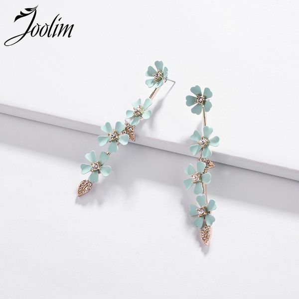 

joolim jewelry wholesale/pink white green flower earring romantic earring spring & summer, Silver