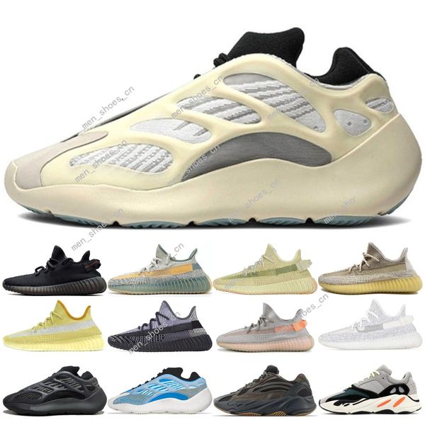 

new reflective kanye west cinder earth desert sage blue running shoes magnet yecheil hospital blue white black bred sports sneakers #920
