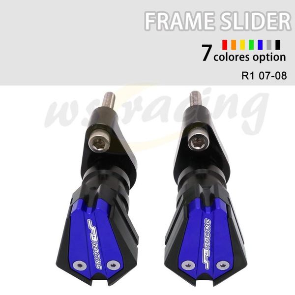 

motorcycle cnc frame slider crash pad falling protector cover for yzf r1 yzfr-1 yzf 2007-2008 street bike