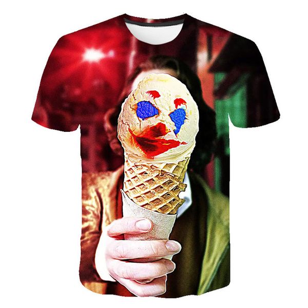 

sale clown joker face male 3d clown 3d print shirts harajuku humor harajuku men clothing