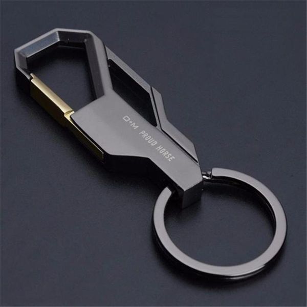 

carprie car keyring black keyring keychain key chain ring men's business style outdoor key chain, Silver