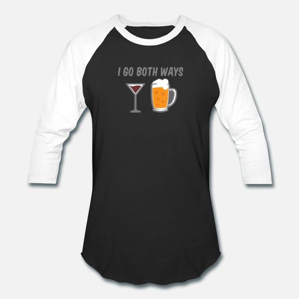 

i go both ways wine beer drinking alcohol beer t shirt men customized cotton euro size s-3xl cool famous basic summer normal shirt