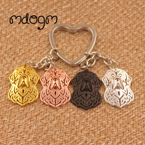 

2020 newfoundland dog animal gold silver plated metal pendant keychain for bag car women men girls boys k124