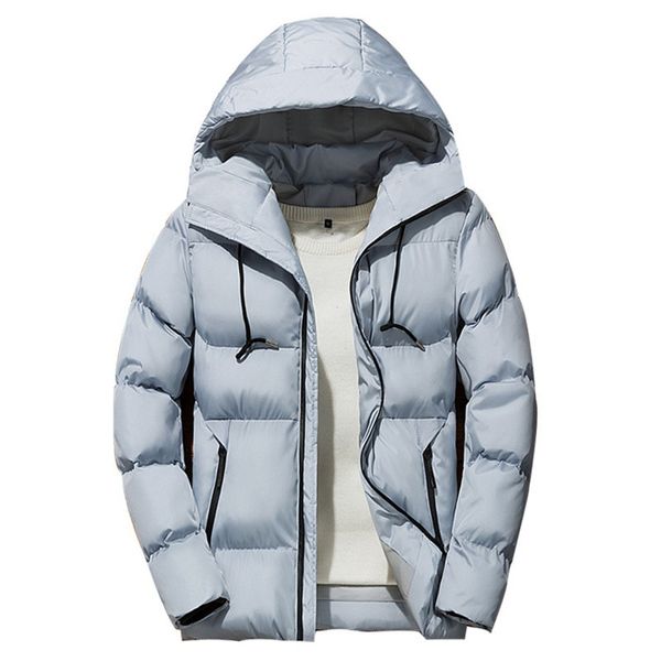 

2020 winter new men coats solid color hooded cotton jackets male casual fashion warm jacket men brand clothing sa745, Black