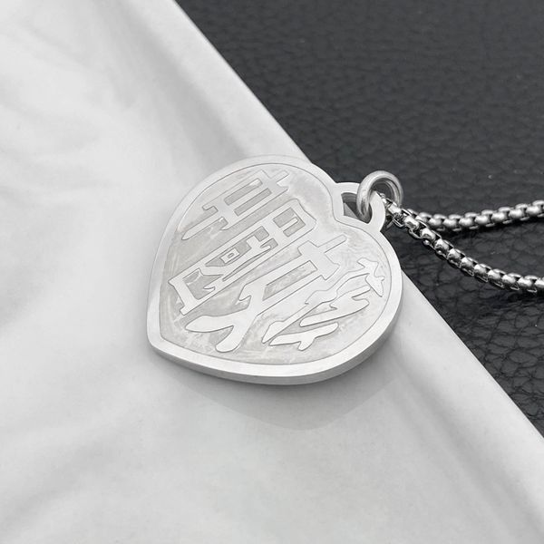

fashion new titanium steel female soil simple hip-hop text joint pendant stainless steel jewelry sale, Silver