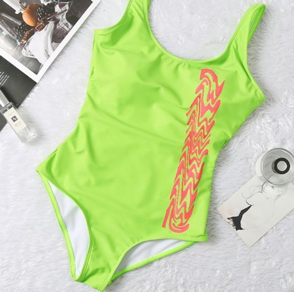 

swimsuit for women summer one-piece suits set with letters beach bathing suits swimwear clothing, White;black