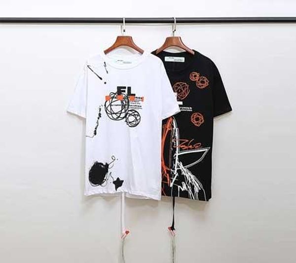 

2020 off designer luxury t-shirt fashion new short sleeve white black print breathable high-end casual hip hop
