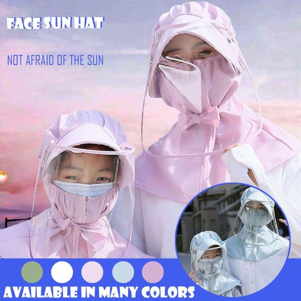 

protective hat with cover women men dustproof cover outdoor riding sunscreen hat adults removable cap #lr3, Blue;gray