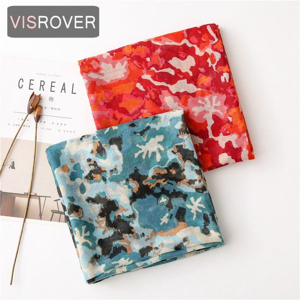 

visrover 2020 blue army printing viscose summer scarf woman fashion red army wraps spring shawls summer hijab gift wholesales, Blue;gray