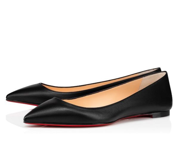 

glitter red bottom spiked flat shoes women redsole shoes sequins heels party wedding shoes pointed toe pumps, Black