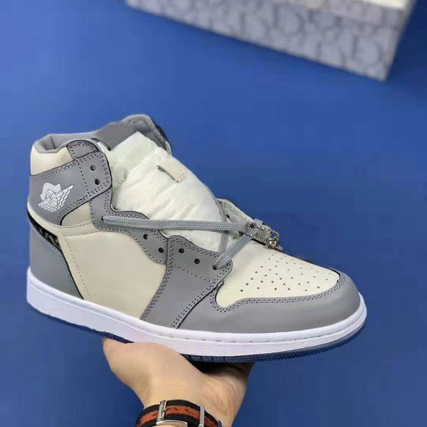 

2020 35th anniversary d x jumpman 1 high basketball collaboration grey white french fashion style label kim jones designer sneakers