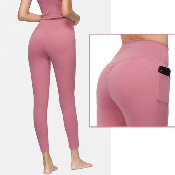 

2020 peach hip обнаженной йоги штаны женщин нет смущения линии маленьких ног высокой талии спортивного фитнес девять очков ноги красоты ново, White;red