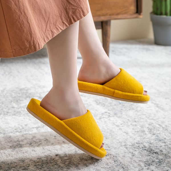 

linen slippers women's universal slippers soft bottom mute men's home couple's platform home house shoes, Black