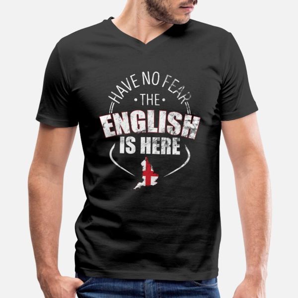 

have no fear the english is here gift t shirt men customized tee shirt o-neck slim fit funny casual summer letters shirt