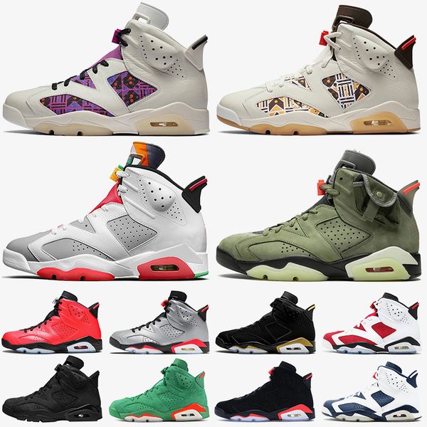 

2020 fashion quai 54 hare 6 travis 6s jumpman 6 mens basketball shoes new smoke grey dmp electric green women sneakers trainers