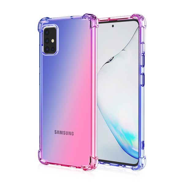 

красочные защиты gradient новейший мягкая tpu siicone чехол для samsung галактика a71 всего тела защитная задняя крышка телефона бесплатная