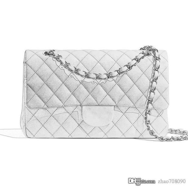 

wholesale 5a classic flap bags 25.5cm caviar leather chain bags women shoulder bag lady evening bag crossbody bagss with box