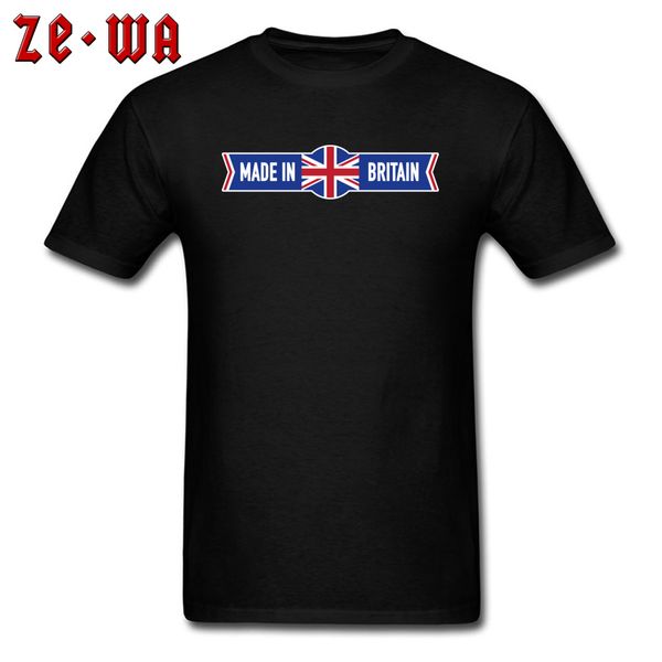 

printed made in britain uk flag men tshirts 2018 round collar 100% cotton slim fit clothes autumn shirts