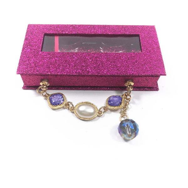 

false eyelashes wholesales crystal handle eyelash packing box 15mm- 30mm mink with tray custom your logo sticker packaging