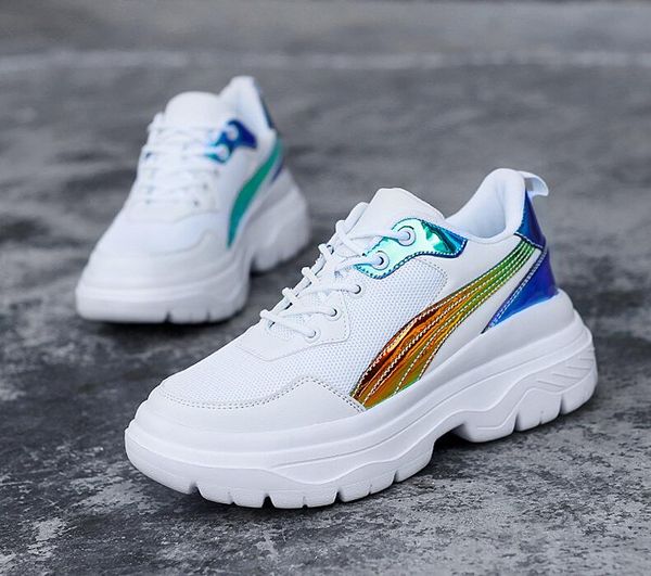 

sport shoes women sneakers zapatillas hip hop casual fashion colorful air mesh shoes streetwear college, Black