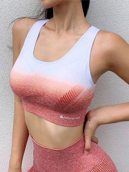 

сексуальные женщины спорт bra top для gradient йога фитнес девочек running g femme одежду активной проложенного нижней белье топы crop, White;black
