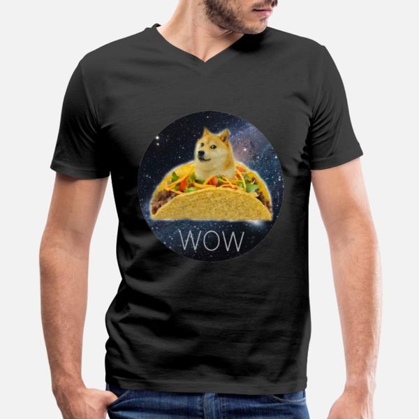 

дож taco wow футболка мужчина дизайн tee shirt s-xxxl нормального подарков дышащей весна осень outfit рубашка