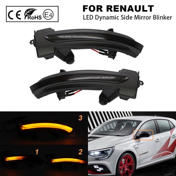 

pair for megane iv 2020-2020 talisman 2020- led dynamic side mirror blinker light turn signal sequential indicator lamp