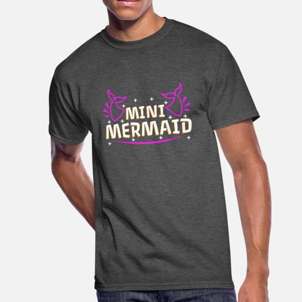 

mini mermaid t shirt men print cotton s-xxxl pictures gift funny casual summer style original shirt