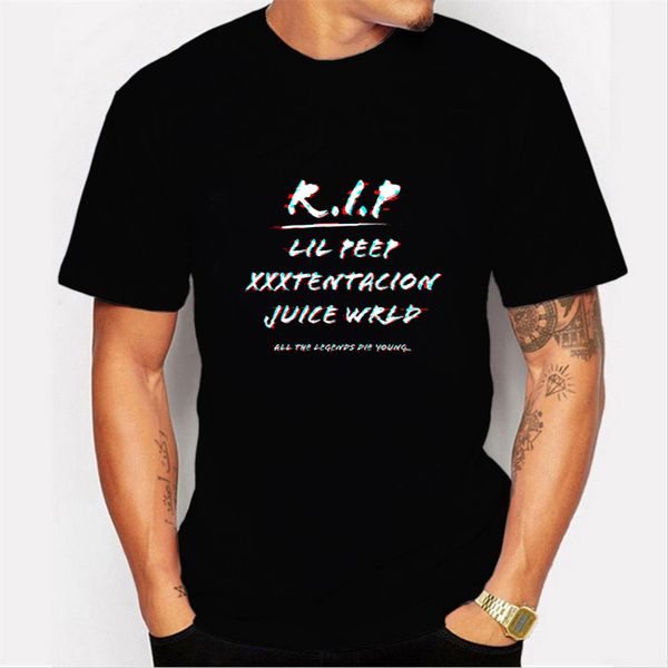 

новый хип-хоп футболки мужчины rip lil peep xxxtentacion jiuce wrld печать мужчины t рубашка с коротким рукавом повседневная одежда кастриро