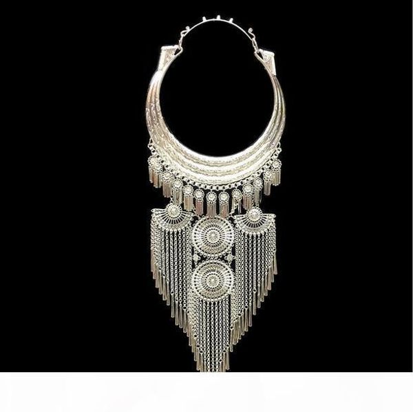 

national style exaggerated large collar female pendant women's necklace miao silver jewelry pendant wholesale