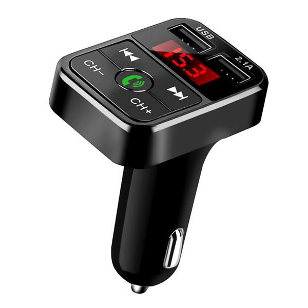 

car kit handswireless bluetooth fm transmitter music 5v 2.1a usb charger 12v-24v car styling mp3 music player tf flash