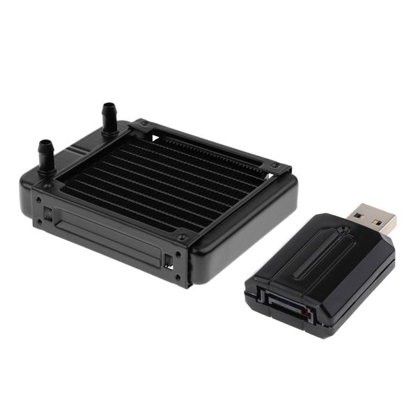 

алюминиевый радиатор воды обменник + usb к переходнику sata жесткого диска