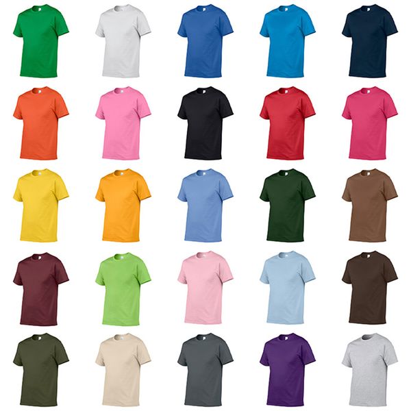 

men's t-shirts men women 21 colors fashion casual solid t-shirt pure color cotton summer loose breathable male female xs-2xl, White;black
