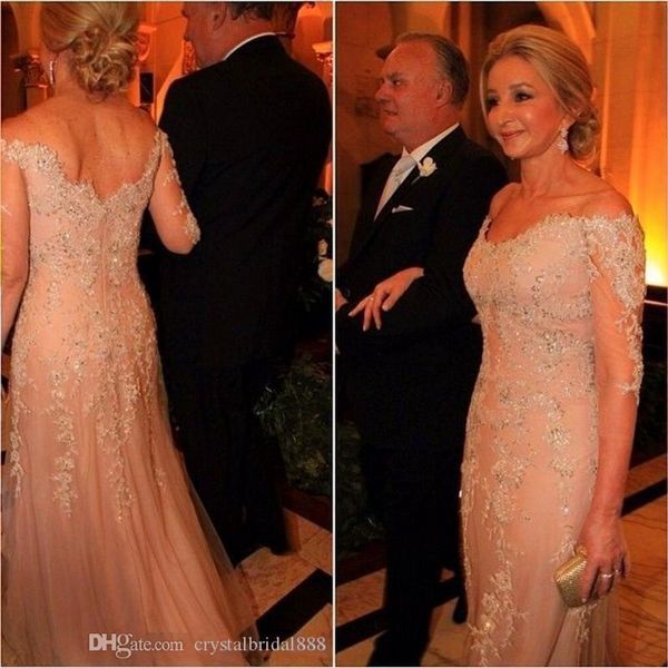 

2023 vintage mermaid mother of bride dresses blush pink off shoulder lace appliques beaded backless formal wedding guest mother of the groom, Black;red
