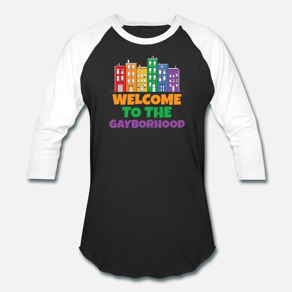 

welcome to the gayborhood funny lgbt pride t shirt men design tee shirt s-3xl male interesting breathable summer cool shirt