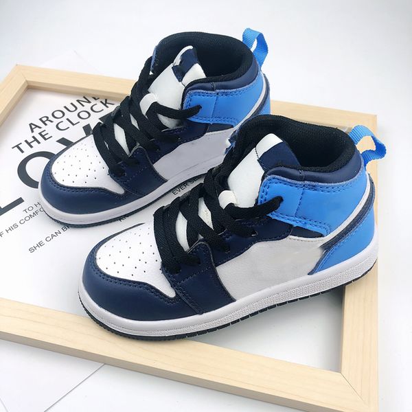 

дети jumpman 1 кроссовки unc черно-белый panda 1s мужские ботинки баскетбола чикаго турбо зеленый обсидиан мальчик девочка трейнеры, Black