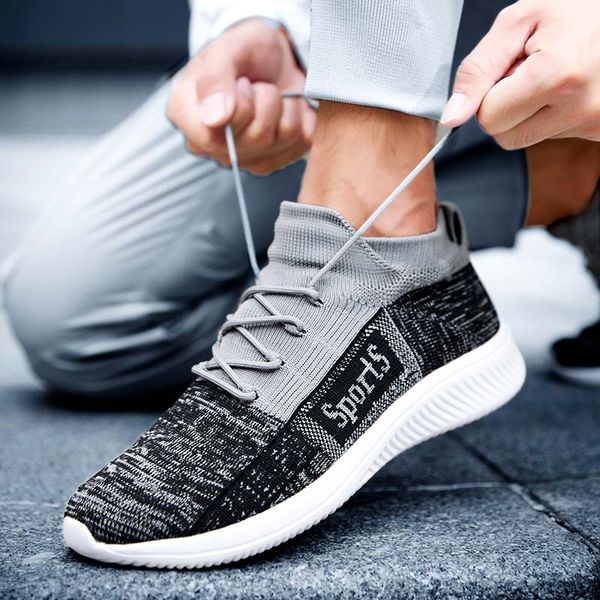 

vodka new arrival men sneakers mesh breathable lightweight men sneakers big size 46 outdoor running footwear zapatillas hombre, Black