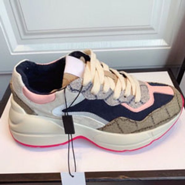 

designer lady casual shoes 100% leather womens sneaker letters lace-up luxury woman shoes fashion platform new men large size 35-42-45 c13, Black