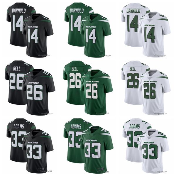 

2020 new men new york jet 14 sam darnold 95 quinnen williams 33 jamal adams 26 le'veon bell football jerseys 0902, Black;red