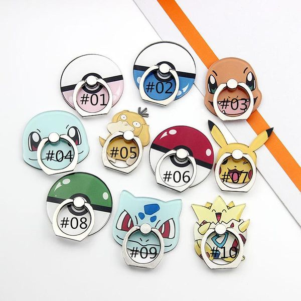 

cgjxsacrylic ring buckle cell phone holder cartoon creative personality lazy universal mobile phone mounts 10 styles dhl shipping