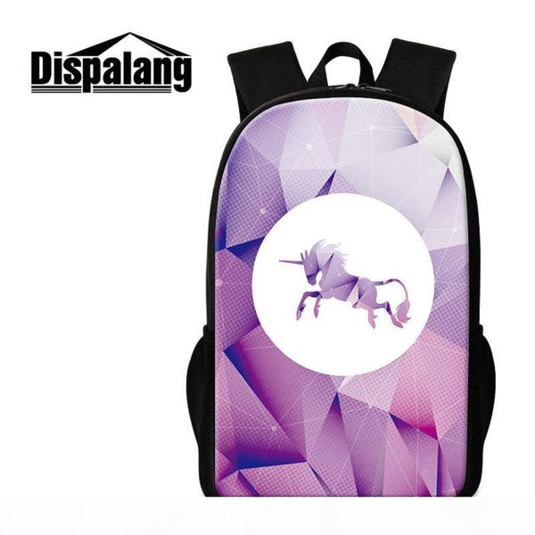 

unicorn printing school bags bookbags for teenage girls boys diamond pattern backpack for children daily daypacks kids big bagpack sac a dos